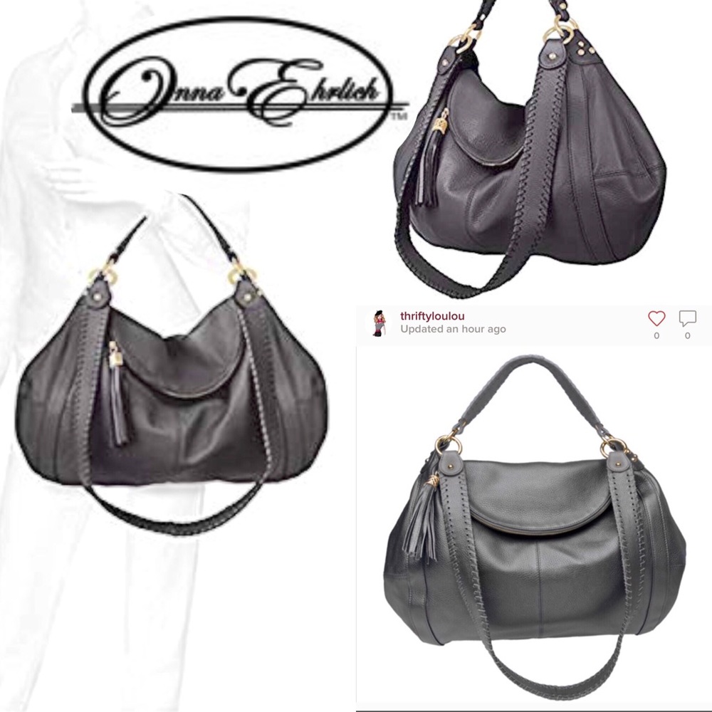 Onna Ehrlich “Rachel” genuine leather boho handbag